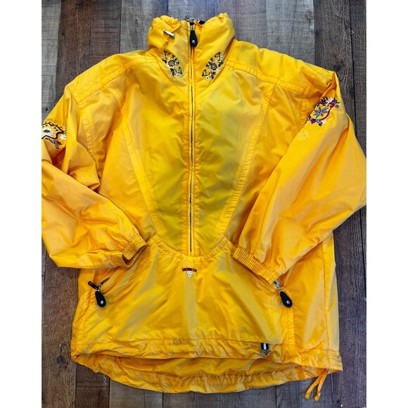 Obermeyer Alpine Yellow Snow Jacket Pullover Embroidered XL - Picture 8 of 9
